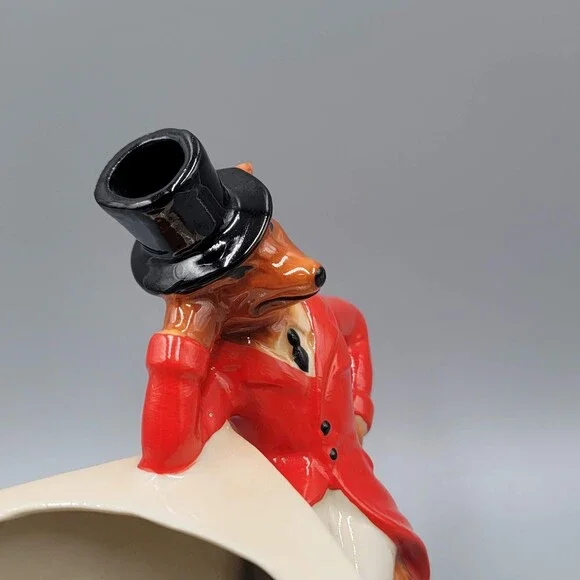 Vintage Jim Beam Fox Swizzle Stick Holder 1981 Dice Ceramic - Picture 3 of 12